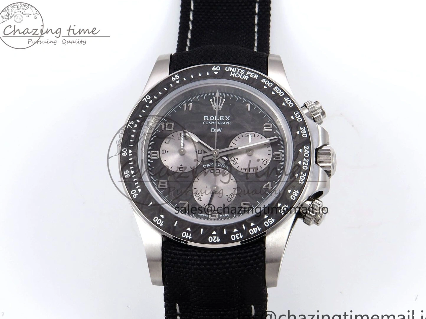 MiroTime 0321 Daytona EXCEPTIONAL-1 DIWF Best Edition Gray Dial on Black Nylon Strap SH Vibrant 1010